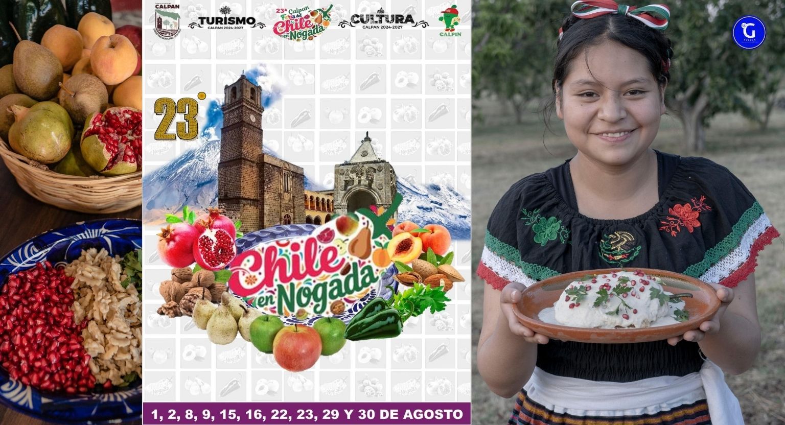 Presentan la 23.ª Feria del Chile en Nogada de San Andrés Calpan