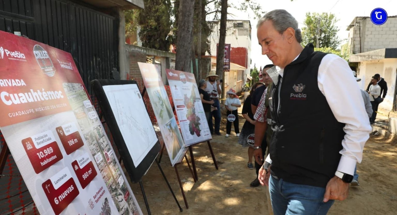Supervisa Pepe Chedraui trabajos de pavimentación en la colonia Guadalupe Hidalgo 2da. Sección