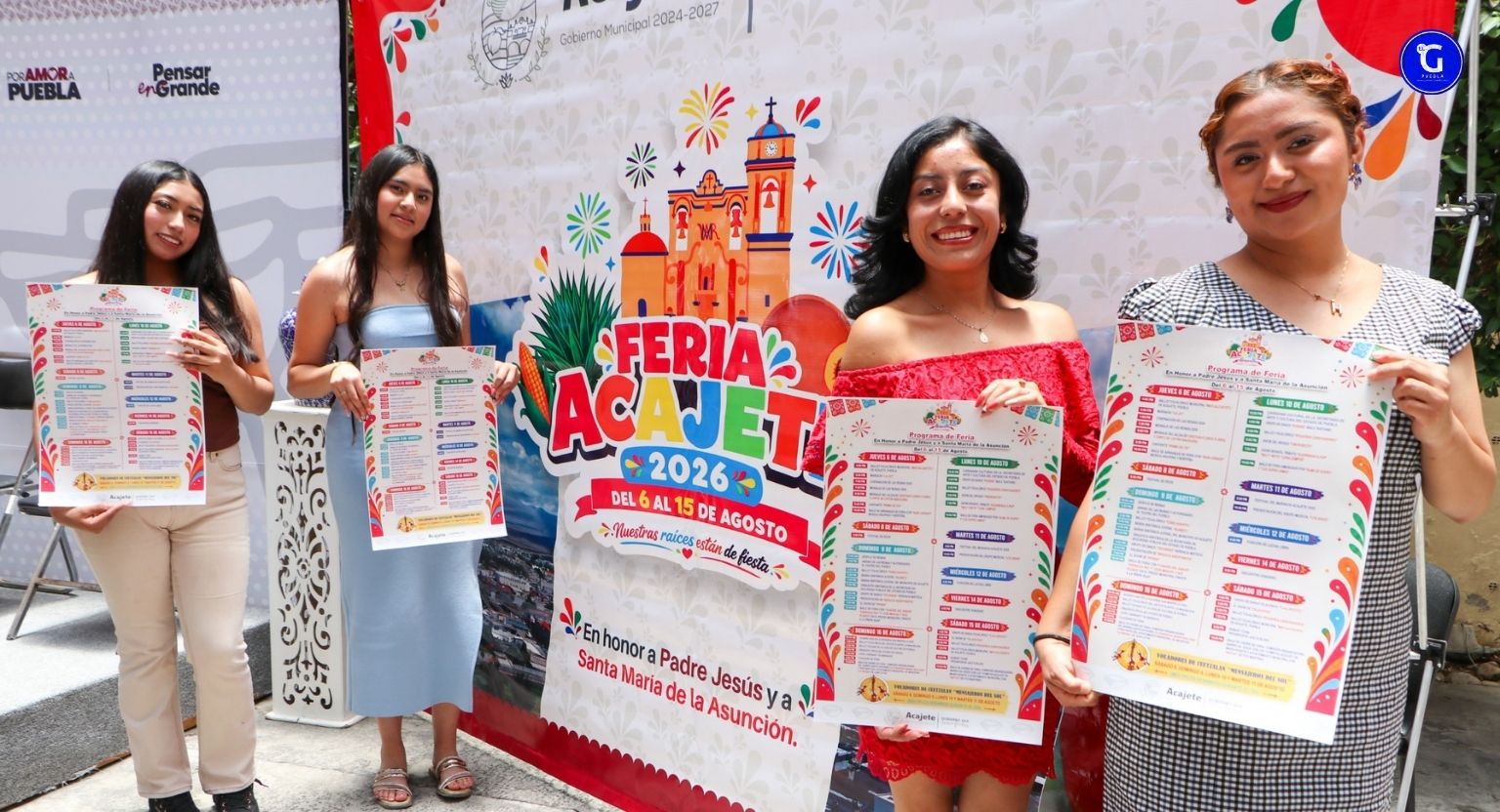 Acajete celebrará Feria Patronal 2026 del 6 al 16 de agosto