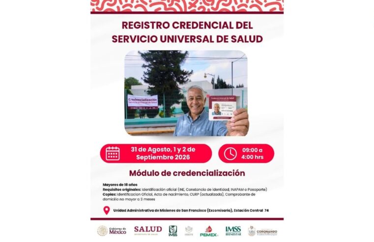 Acercan registro de la Credencial del Servicio Universal de Salud en Misiones de San Francisco