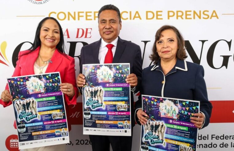 Junto a la senadora Liz Sánchez, Armando Aguirre presenta la Feria de Coronango 2026
