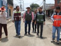 Supervisa Gobierno de Pepe Chedraui trabajos de rehabilitación vial en San Felipe Hueyotlipan
