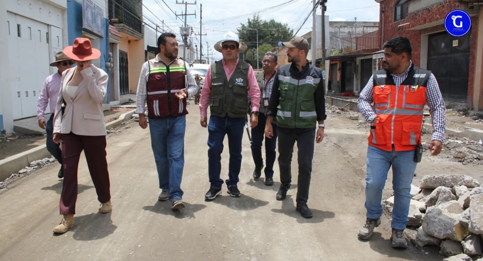 Supervisa Gobierno de Pepe Chedraui trabajos de rehabilitación vial en San Felipe Hueyotlipan