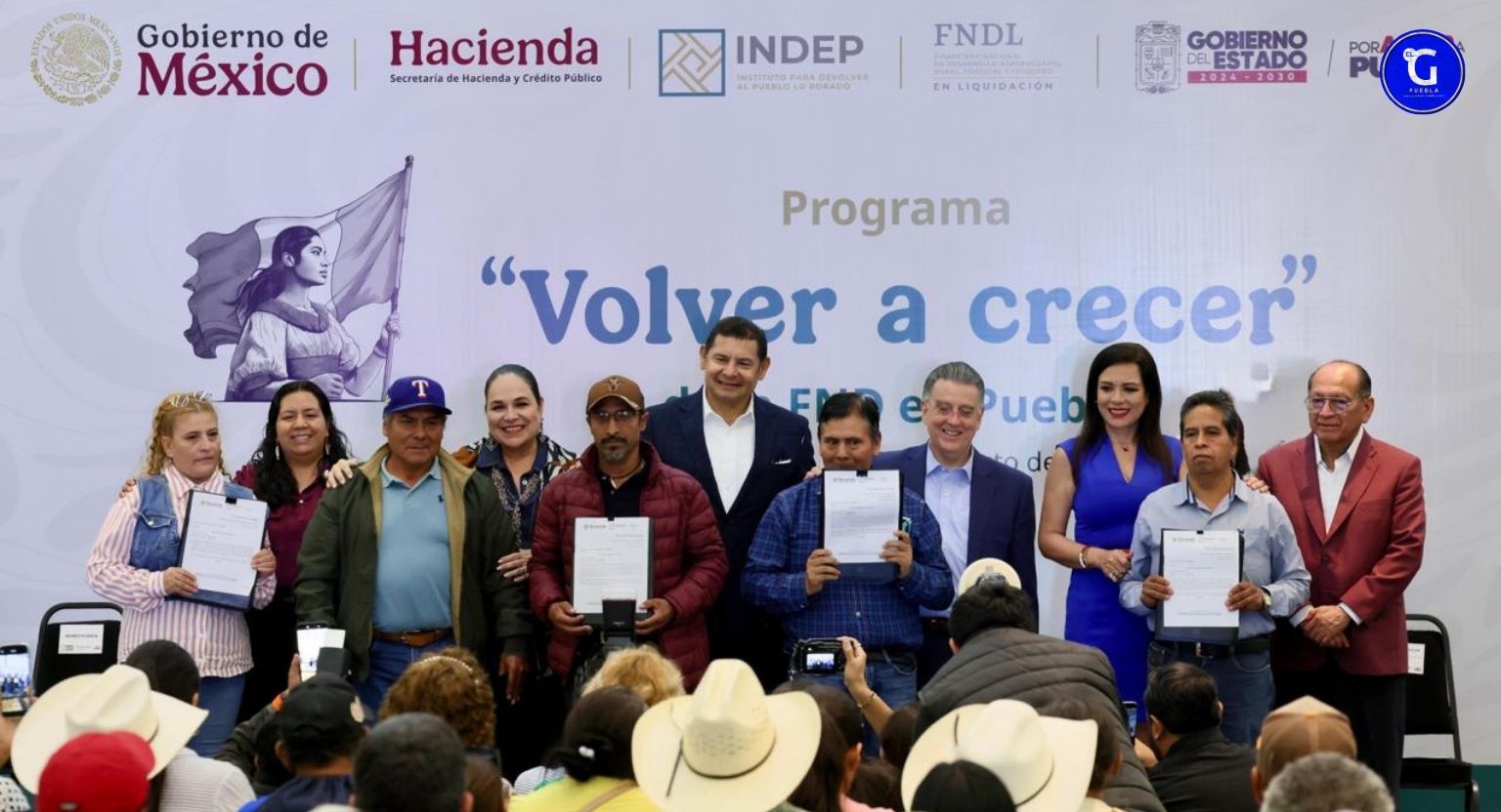 “Volver a Crecer” devuelve tranquilidad y patrimonio a familias productoras de Puebla