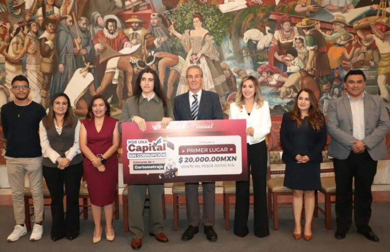 Realiza el Gobierno de la Ciudad la premiación del concurso de cortometraje “Por una Capital sin Corrupción”