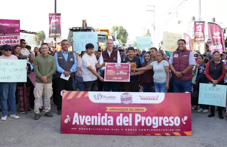 Impulsa Pepe Chedraui trabajos de rehabilitación vial en San Francisco Totimehuacan