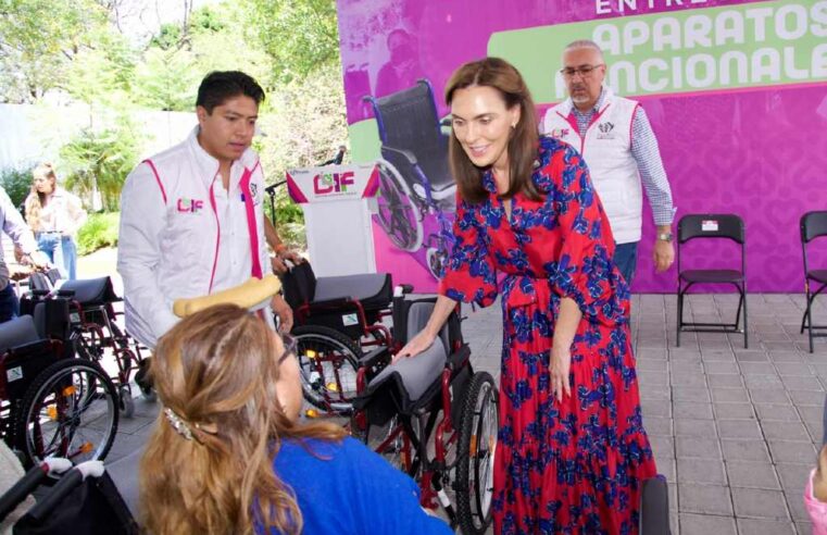 Entrega MariElise Budib aparatos funcionales a personas con discapacidad