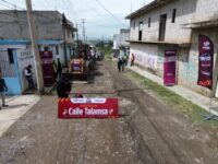 rehabilitación vial en la Junta Auxiliar de San Pablo Xochimehuacan