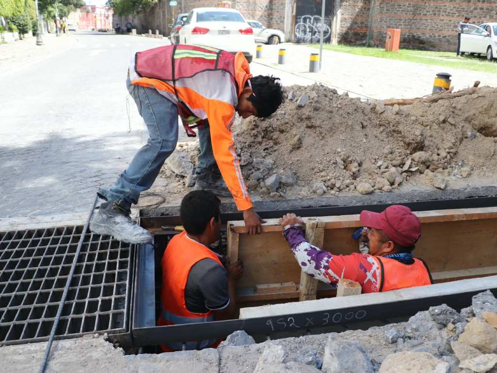 Avanza Gobierno de la Ciudad en la modernización del Sistema de Captación Pluvial en bulevar Héroes del 5 de Mayo