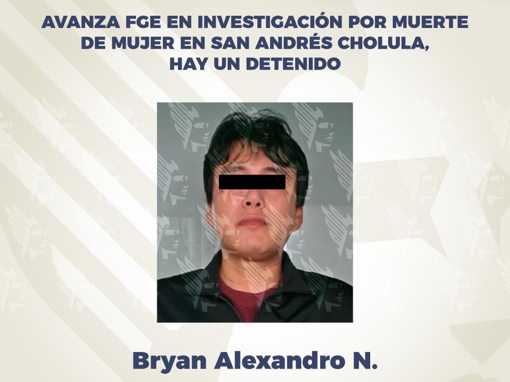 Muerte de mujer en San Andrés Cholula: FGE avanza en investigación y detiene a un hombre