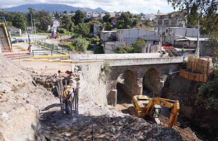 Supervisa Gobierno de Pepe Chedraui construcción del Puente Vehicular de San Miguel Canoa