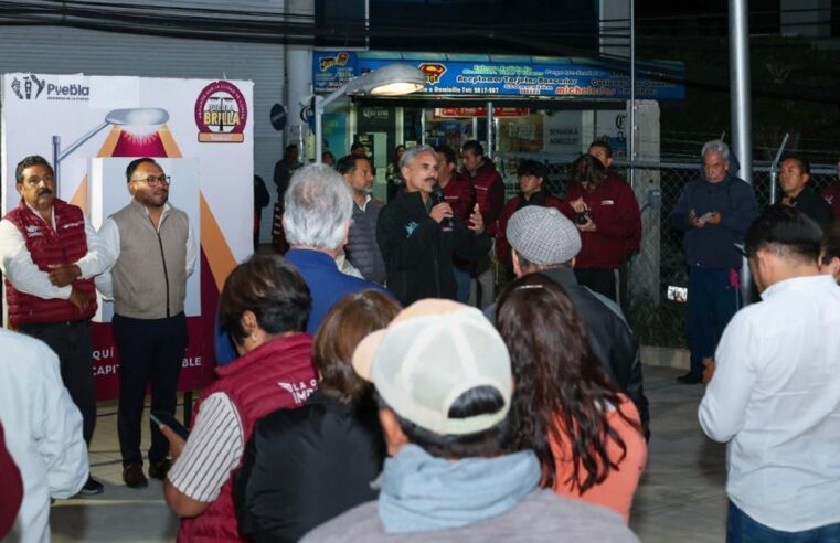 Lleva Gobierno de Pepe Chedraui cobertura total LED a las inspectorías Oasis y Guadalupe Victoria Valsequillo