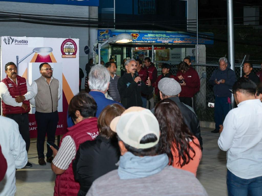 Lleva Gobierno de Pepe Chedraui cobertura total LED a las inspectorías Oasis y Guadalupe Victoria Valsequillo